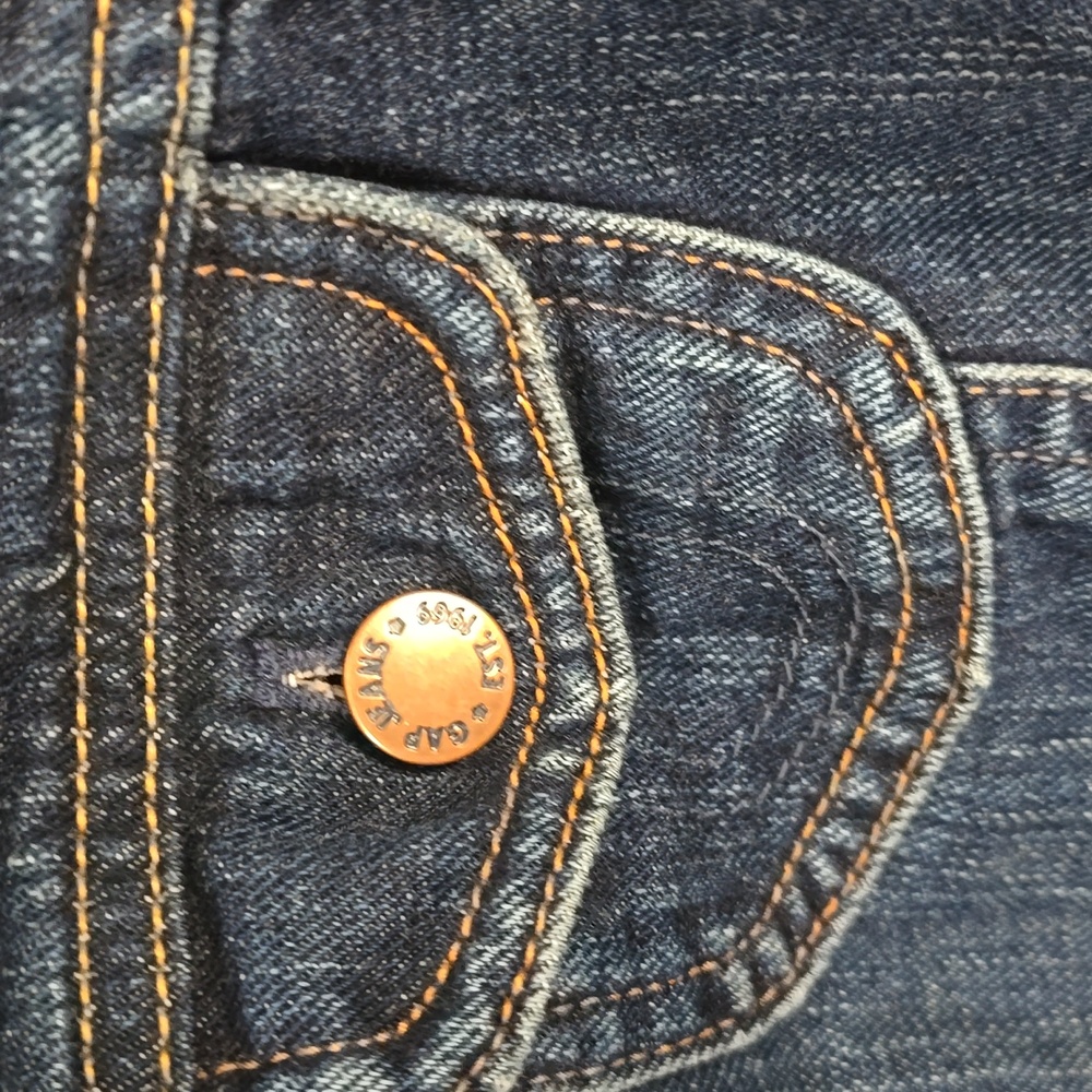 GAP Blue Denim Crop Jacket Women's Size Xs X-small Cropped - Picture 5 of 11